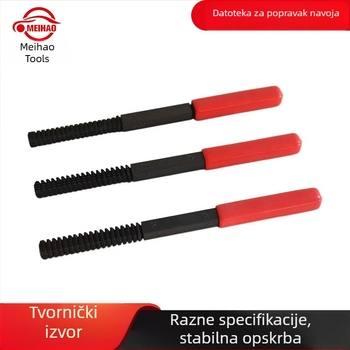 Set datoteka za popravak navoja – za oštećene navoje, 215×100 mm, materijal 40Cr, alat za popravak navoja