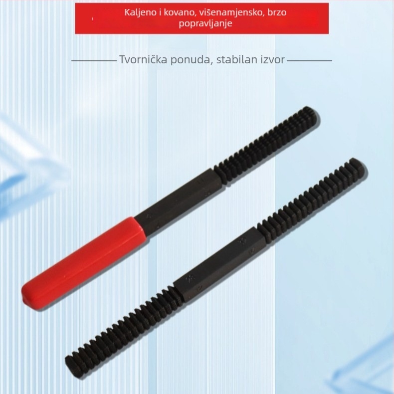 Set datoteka za popravak navoja – za oštećene navoje, 215×100 mm, materijal 40Cr, alat za popravak navoja
