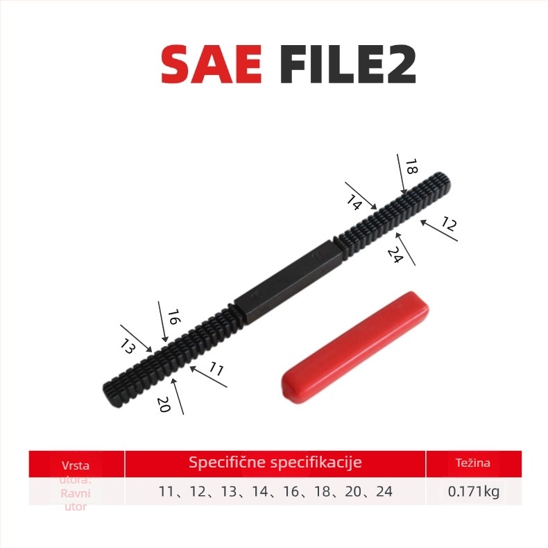 Set datoteka za popravak navoja – za oštećene navoje, 215×100 mm, materijal 40Cr, alat za popravak navoja