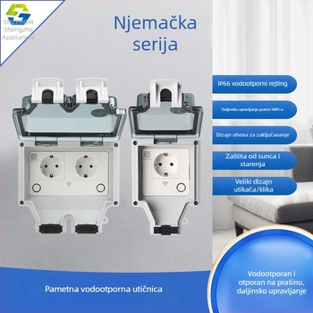 86-tip vanjski vodootporni prekidač, 16A, europski standard, njemačkog stila utičnica, IP66, pametna podkontrolirana utičnica