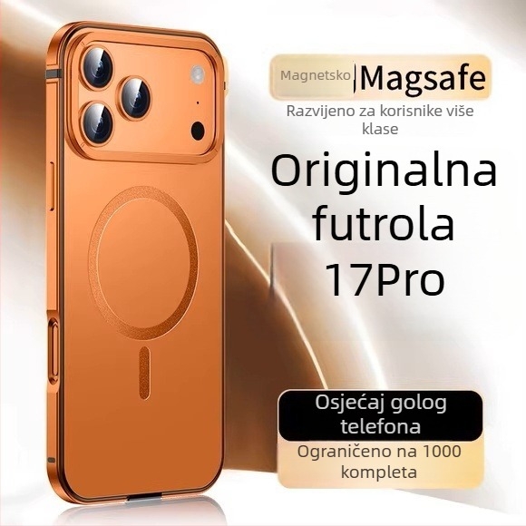 MagSafe zaštitna maska za iPhone, magnetska, otporna na padove, otiske prstiju