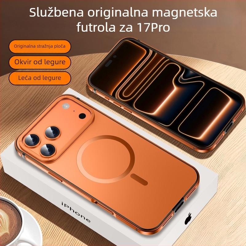 MagSafe zaštitna maska za iPhone, magnetska, otporna na padove, otiske prstiju