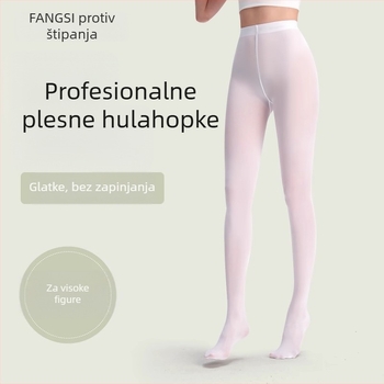 Profesionalne ženske plesne čarape za proljeće i jesen, protuklizne balet čarape, bijele hulahopke