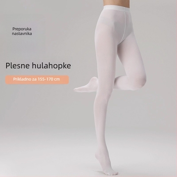 Profesionalne ženske plesne čarape za proljeće i jesen, protuklizne balet čarape, bijele hulahopke
