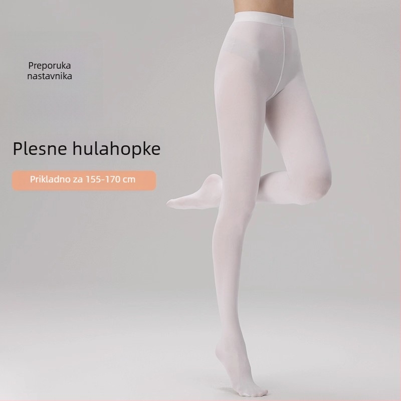 Profesionalne ženske plesne čarape za proljeće i jesen, protuklizne balet čarape, bijele hulahopke