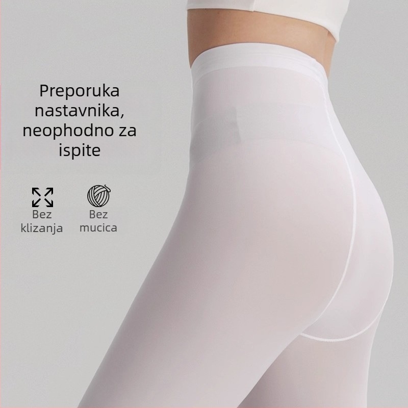 Profesionalne ženske plesne čarape za proljeće i jesen, protuklizne balet čarape, bijele hulahopke