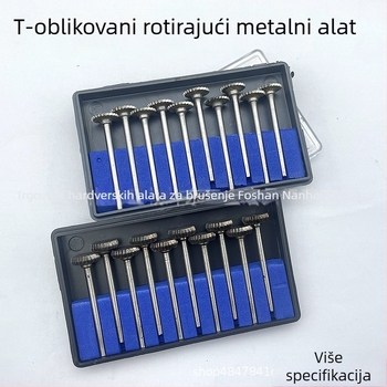 Glava za brušenje od volframskog čelika, T-oblikovani legirani rotacijski file s lukom rubom, disk s utorom W1201 za drvetarstvo i metal