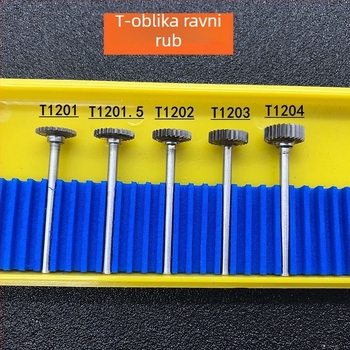 Glava za brušenje od volframskog čelika, T-oblikovani legirani rotacijski file s lukom rubom, disk s utorom W1201 za drvetarstvo i metal