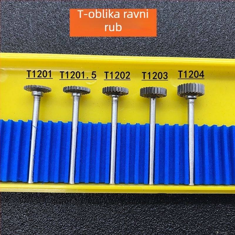 Glava za brušenje od volframskog čelika, T-oblikovani legirani rotacijski file s lukom rubom, disk s utorom W1201 za drvetarstvo i metal