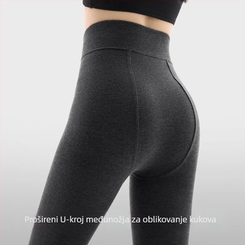 Kombinirane čarape od pamuka i vune za vanjsku upotrebu, tamno siva, jesen-zima, model 25