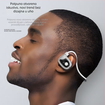 Bluetooth slušalice s koštanom provodljivošću, otvoren dizajn za sport, ne ulaze u uho, bilateralni stereo, visokokvalitetan zvuk
