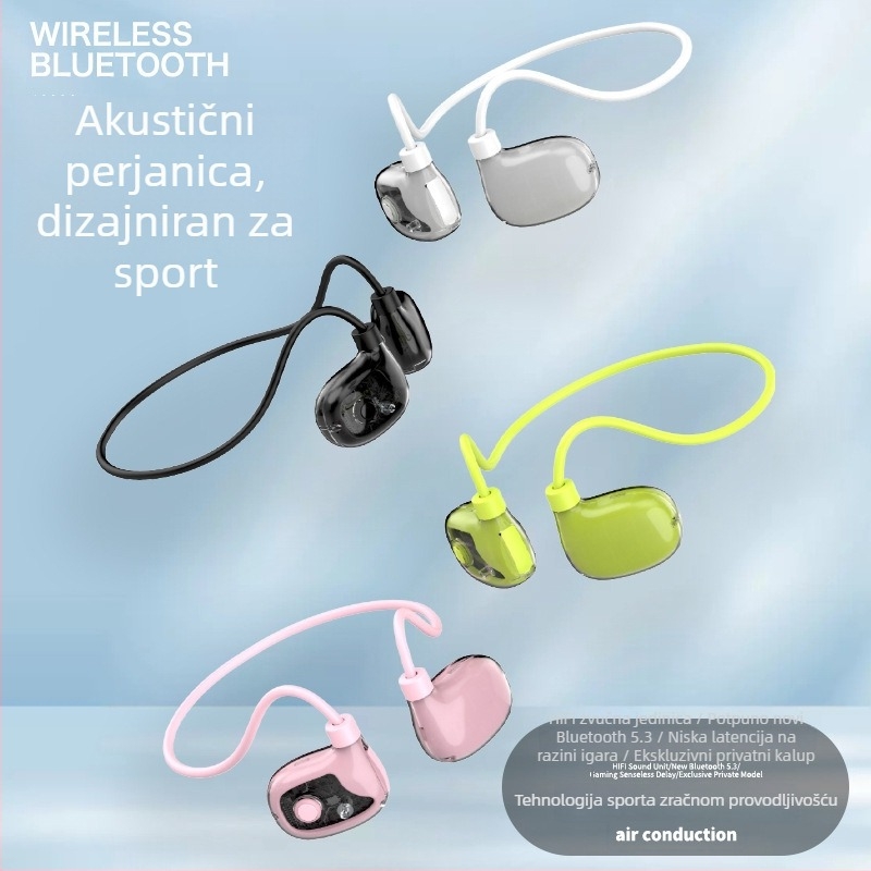 Bluetooth slušalice s koštanom provodljivošću, otvoren dizajn za sport, ne ulaze u uho, bilateralni stereo, visokokvalitetan zvuk
