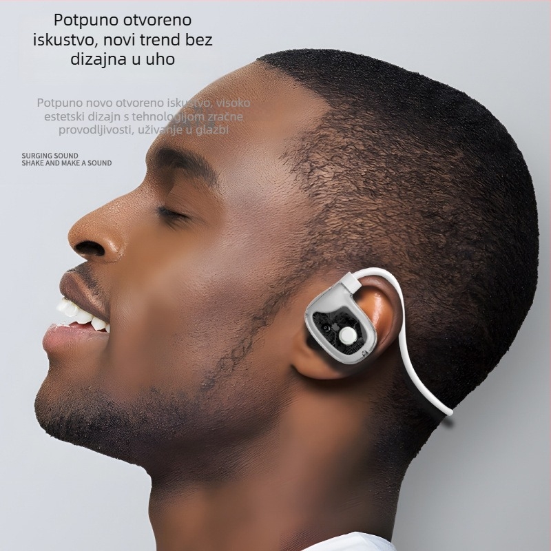 Bluetooth slušalice s koštanom provodljivošću, otvoren dizajn za sport, ne ulaze u uho, bilateralni stereo, visokokvalitetan zvuk