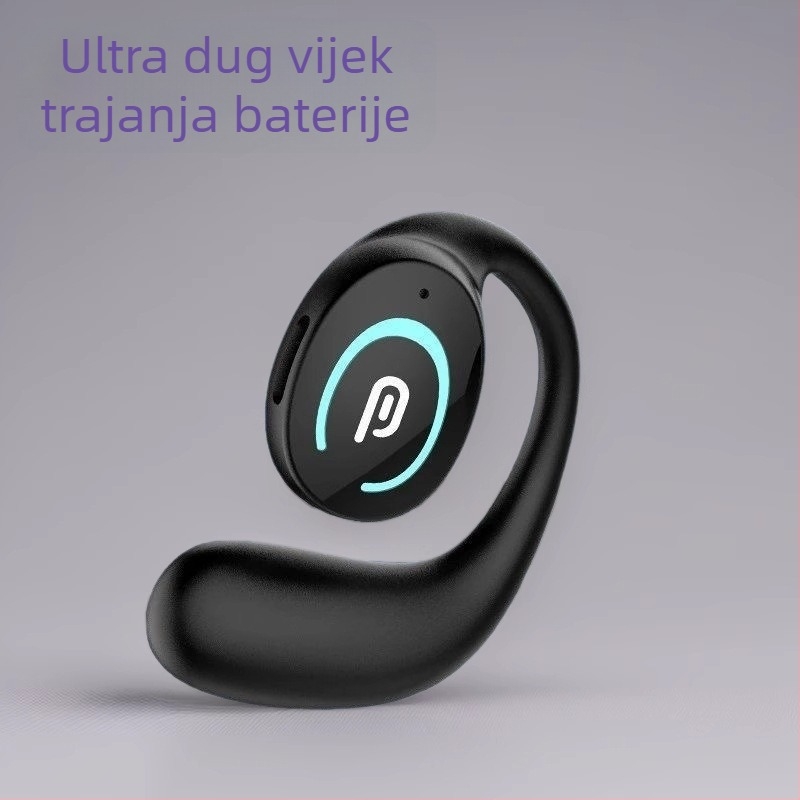 Bluetooth slušalice s kostnom provodljivosti, bez ulaska u uho, s kukom za uho, sportske, jednostrane, bežične, dugi vijek baterije, model K9
