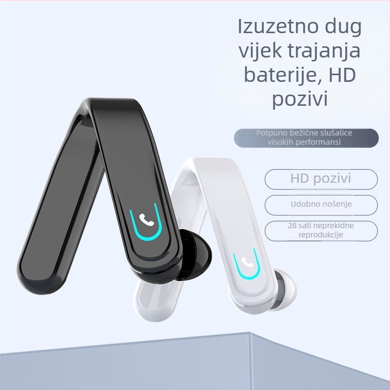 YX18 Bežične Bluetooth slušalice s kukom za uho, izuzetno duga trajnost baterije, za sport i poslovanje, vrhunski zvuk