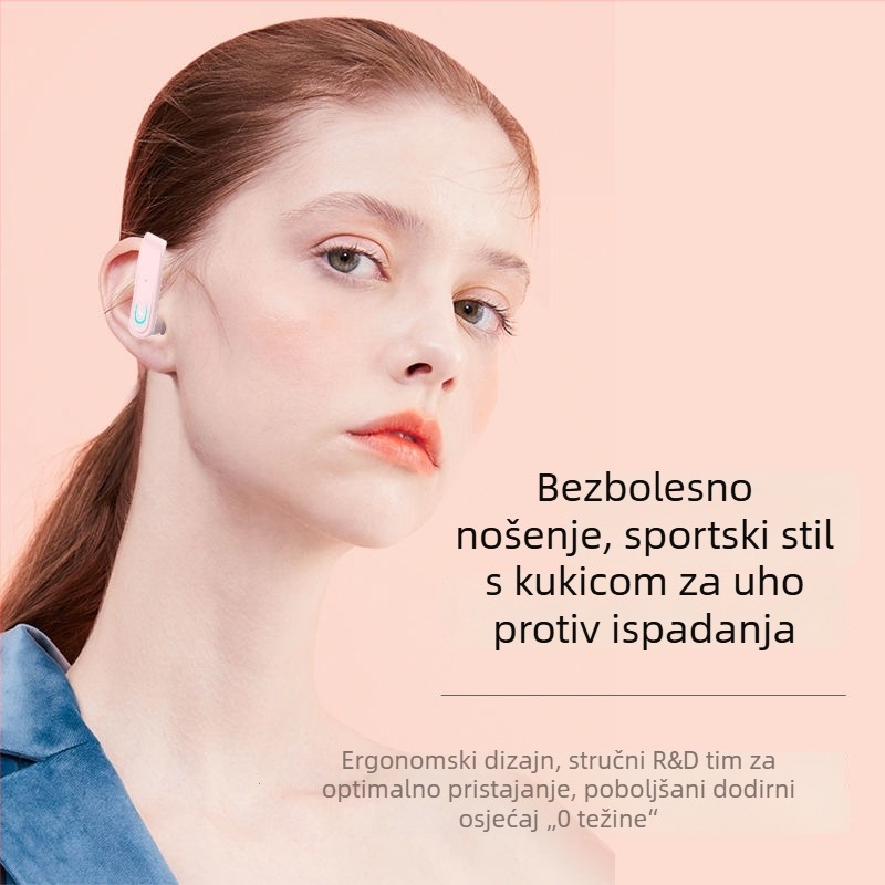 YX18 Bežične Bluetooth slušalice s kukom za uho, izuzetno duga trajnost baterije, za sport i poslovanje, vrhunski zvuk