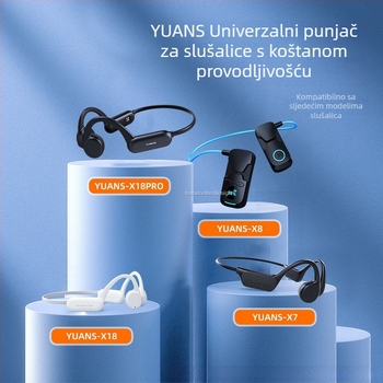 Bežične slušalice s kostnom kondukcijom za plivanje, kompaktan dizajn s magnetskim kabelom za punjenje