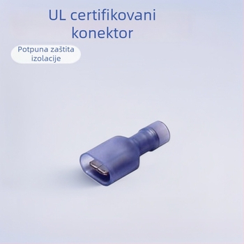 250 komada potpuno izoliranih muških krimp terminala, jednostavan ulaz, dvostruko bakreno kućište, hladno presovanje, 6,3 mm tabovi, UL potvrđeno