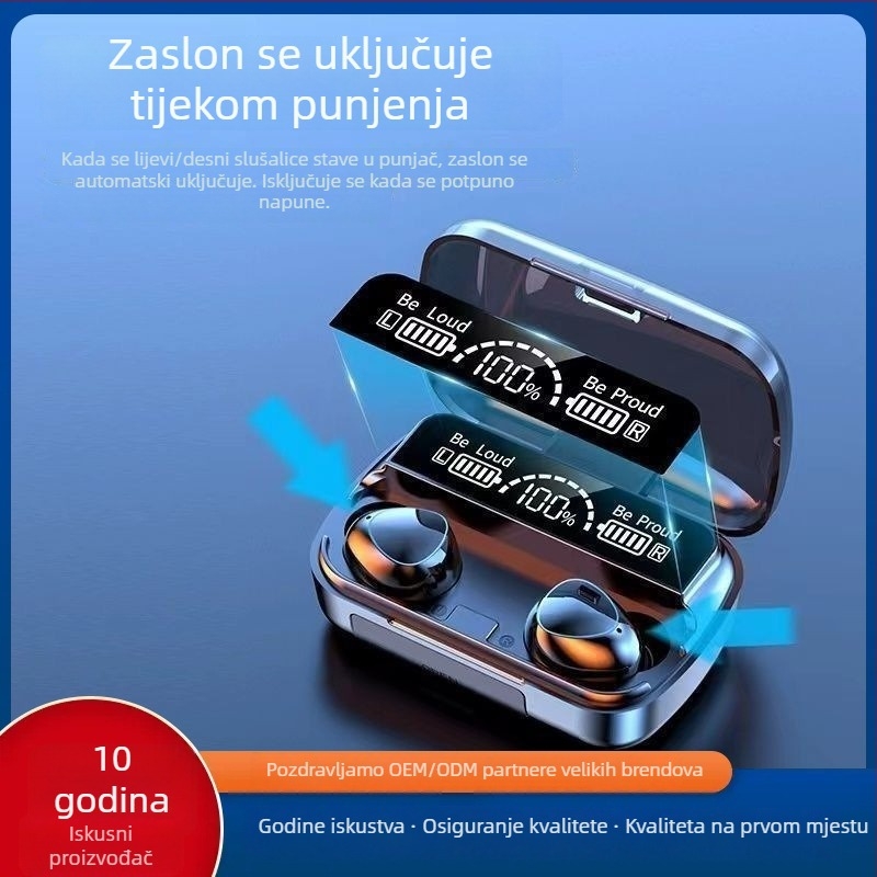 Bluetooth slušalice za uho, dugotrajna baterija, velika kapaciteta, kompatibilne sa Sony, Huawei, Xiaomi, sportski stil, vodootporne