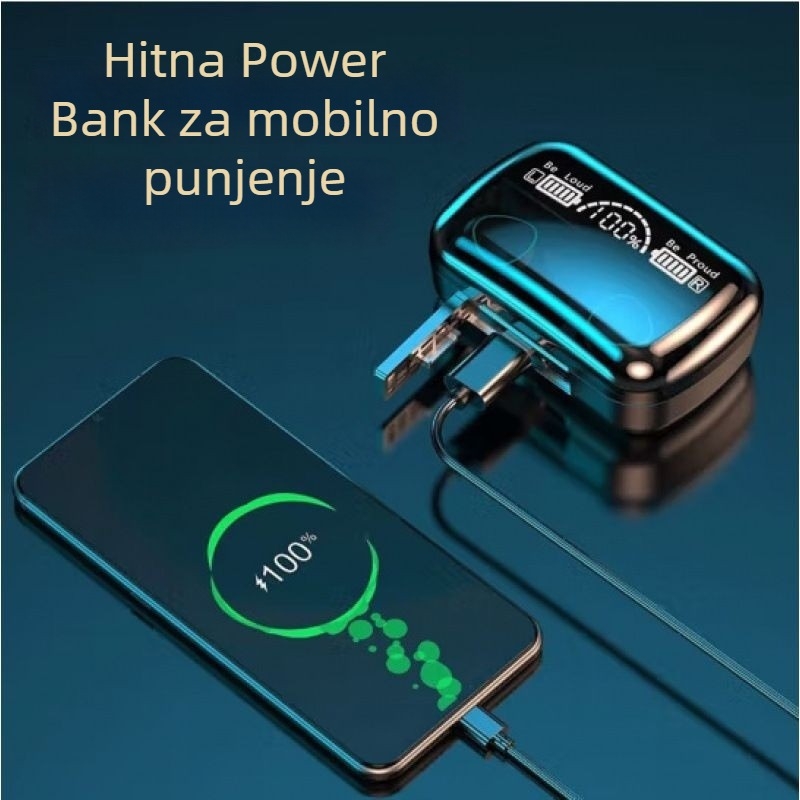 Bluetooth slušalice za uho, dugotrajna baterija, velika kapaciteta, kompatibilne sa Sony, Huawei, Xiaomi, sportski stil, vodootporne