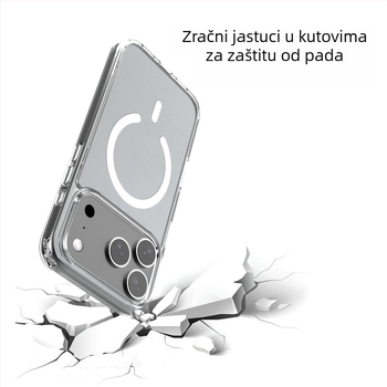 Prozirni magnetski zaštitni kućište za iPhone 17 Pro, otporno na padove i ogrebotine, 2.0 mm