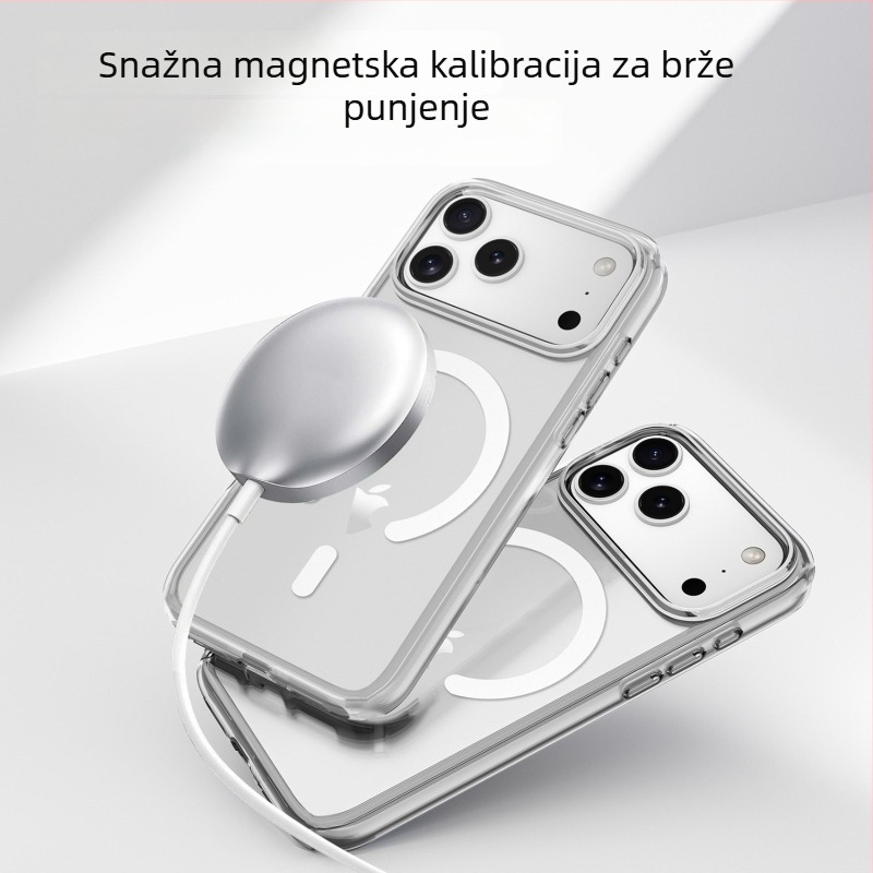 Prozirni magnetski zaštitni kućište za iPhone 17 Pro, otporno na padove i ogrebotine, 2.0 mm
