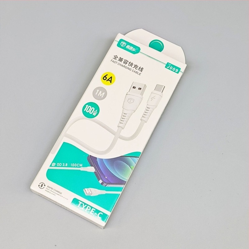 6A kabel za brzo punjenje i podatkovni kabel za Android, Type-C i Apple uređaje, s Lightning, Micro USB i Type-C priključcima, duljina 1 m, silikon, bijela