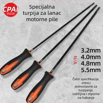 Cpai fajl za lanac motorne pile, specijalni alat za oštrenje lanaca 4.0/4.8/5.5