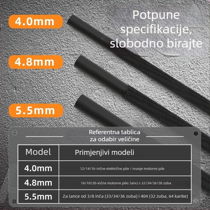 Cpai fajl za lanac motorne pile, specijalni alat za oštrenje lanaca 4.0/4.8/5.5