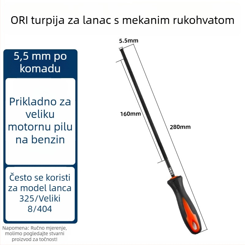 Cpai fajl za lanac motorne pile, specijalni alat za oštrenje lanaca 4.0/4.8/5.5