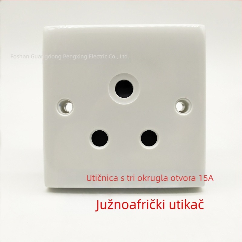 15A Južnoafrički trokutasti okrugli utikač i utičnica, čisti bakar, tri pina, industrijski napajanje konektor