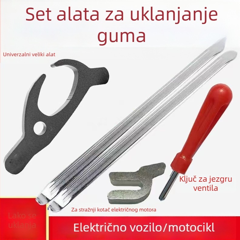 Set alata za demontažu guma za stroj za demontažu guma, od nehrđajućeg čelika, uključujući dizalicu i podizne štapove