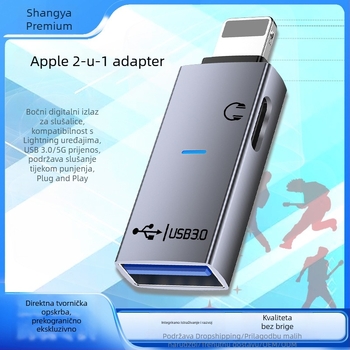 Privatan model Apple USB 3.0 Type-C adapter za slušalice, 2-u-1 pretvarač podataka