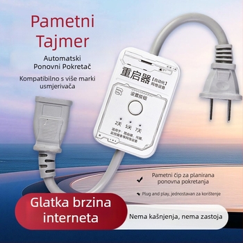 Inteligentni kontroler s vremenskim isključivanjem i ponovnim pokretanjem za usmjerivače i optičke modeme – automatsko isključivanje napajanja, reset i ponovno pokretanje za poboljšanje brzine interneta i smanjenje zastoja
