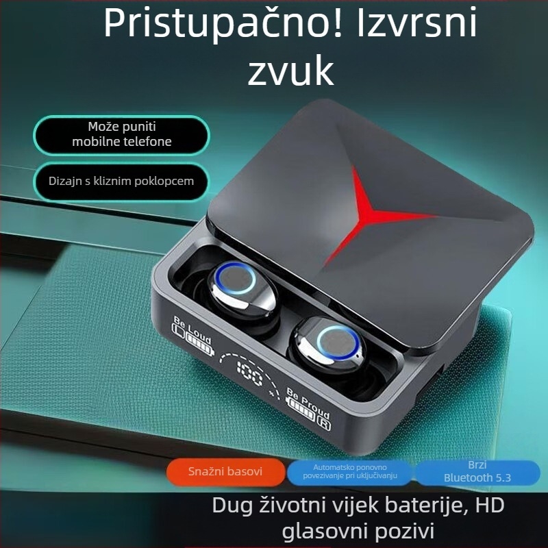 M90 Bežične Bluetooth slušalice za esports, izuzetno dugo trajanje baterije, redukcija buke, moderan dizajn