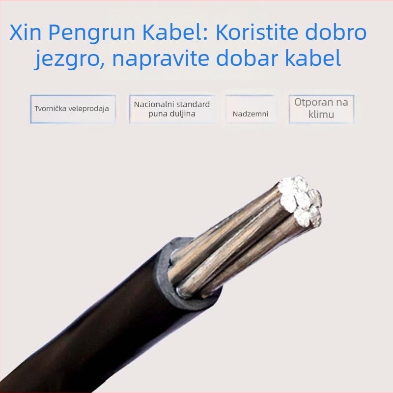 XINPENGRUN 10 mm² vanjski jednovlakni aluminijski vodnik, kabel s aluminijskim jezgrom za elektroinženjerske projekte