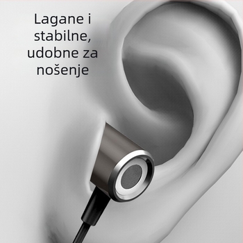 Metalne slušalice s kabelom, dinamički pogon, magnetski bas, kabelska kontrola s mikrofonom, za mobilne igre i e-sport