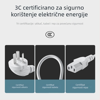 Bull kabel napajanja za rižar s trostrukim konektorom – univerzalni dodaci za električno posudu, električno lonac i tavicu