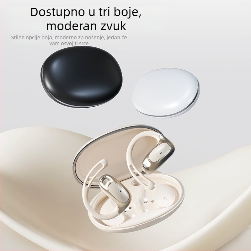 Bežične Bluetooth slušalice s niskom latencijom, otvoreni dizajn za uši, dugotrajna baterija, vodootporne, pogodne za sport i igranje