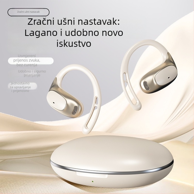 Bežične Bluetooth slušalice s niskom latencijom, otvoreni dizajn za uši, dugotrajna baterija, vodootporne, pogodne za sport i igranje
