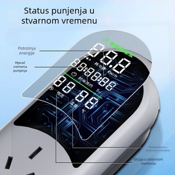 Adapter za punjenje električnih vozila s univerzalnom utičnicom 10A–16A, bez uzemljenja