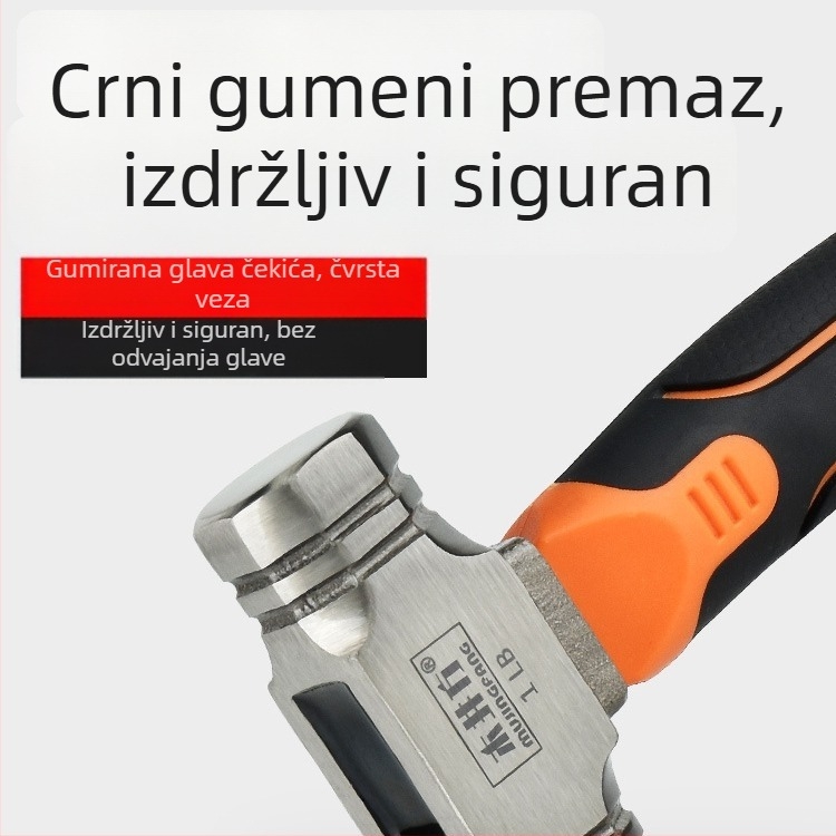 Set čekića za stolariju: čekić s kandžom, čekić za čavle, osmerokutni čekić, radnički čekić, mini čekić