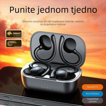 Sportska Bluetooth slušalica s udicom za uho, udobna za nošenje, otporna na padanje, redukcija buke pri pozivima i dugotrajnost baterije