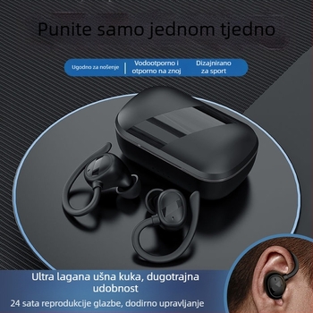 Sportska Bluetooth slušalica s udicom za uho, udobna za nošenje, otporna na padanje, redukcija buke pri pozivima i dugotrajnost baterije