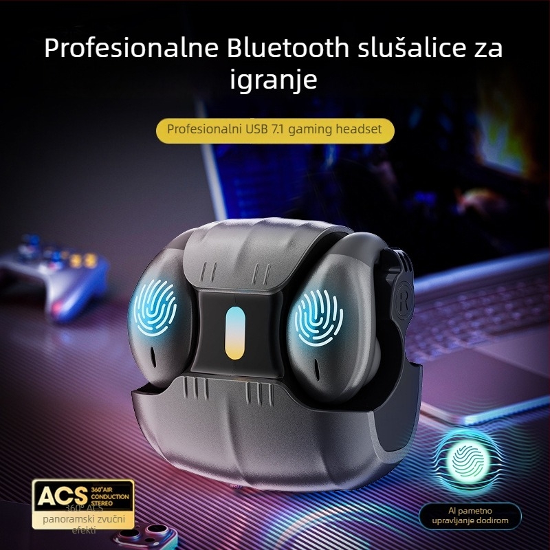 Bežične sportske slušalice s klipom za uho, privatni model, Bluetooth 5.4, niska latencija, ne ulaze u uho, dugi vijek baterije