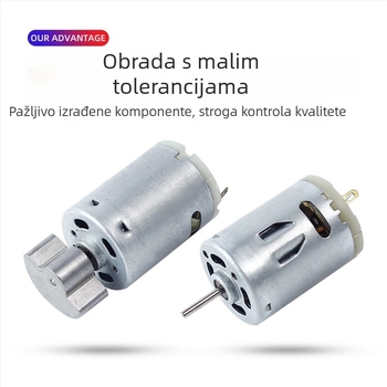 Četkasti DC mikromotor, serija 380/385 — električni mljevač češnjaka, usisivač, masažer i vibracijski motor