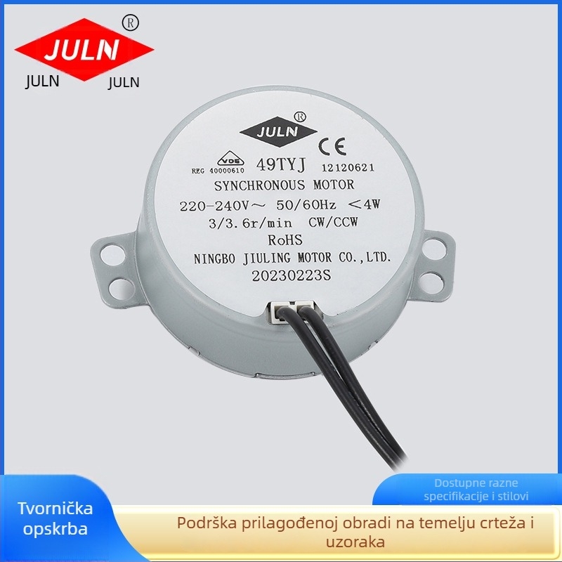 49TYJ-CXII Claw-Pole Permanentni magnetni sinhroni motor 220V za ventilatore i ovlaživače, mikro motor