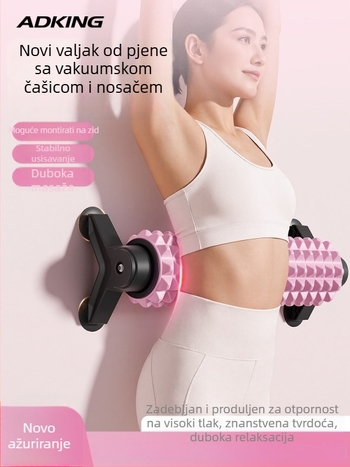 Držač sa usisnim čašama, pjenasti valjak za masažu i opuštanje mišića, profesionalni masažni uređaj, oblikovanje nogu, oprema za fitness i jogu