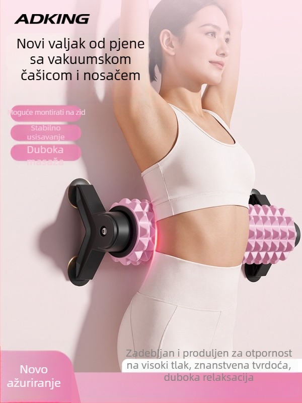 Držač sa usisnim čašama, pjenasti valjak za masažu i opuštanje mišića, profesionalni masažni uređaj, oblikovanje nogu, oprema za fitness i jogu
