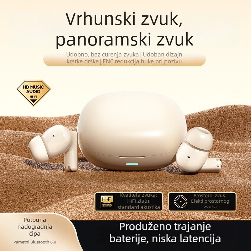 Y1 bežične Bluetooth slušalice, za sport, u uho, redukcija buke, dugi vijek baterije, visokokvalitetan zvuk za igranje